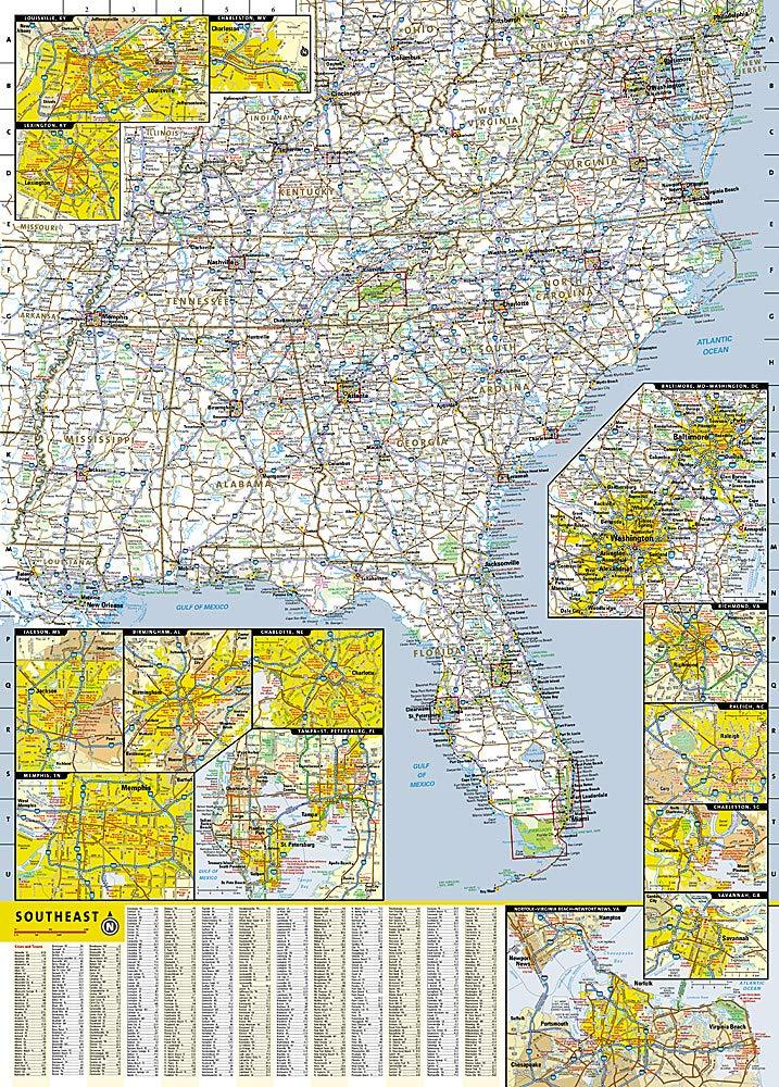 Carte de voyage - Sud-est des USA | National Geographic carte pliée National Geographic 