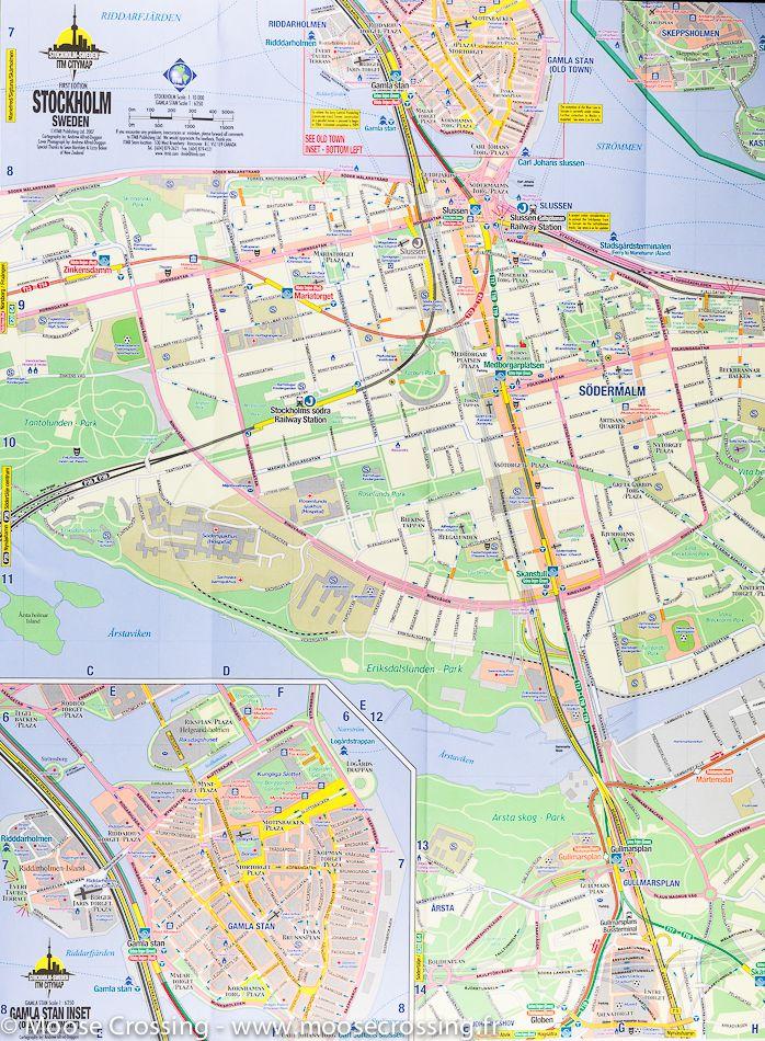 Plan de Stockholm & Carte de voyage du sud de la Suède | ITM - La Compagnie des Cartes
