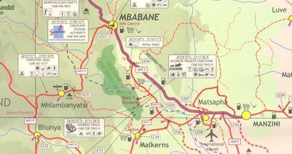 Carte de voyage - Swaziland | Infomap carte pliée Infomap 