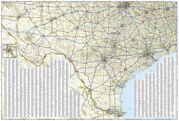 Carte de voyage - Texas & Oklahoma (USA) | National Geographic - La Compagnie des Cartes