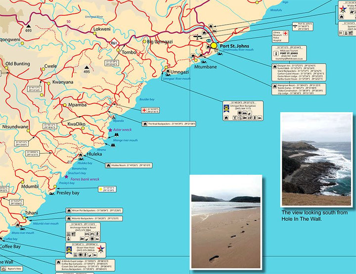 Carte de voyage - Transkei Wild Coast (Afrique du Sud) | Infomap carte pliée Infomap 