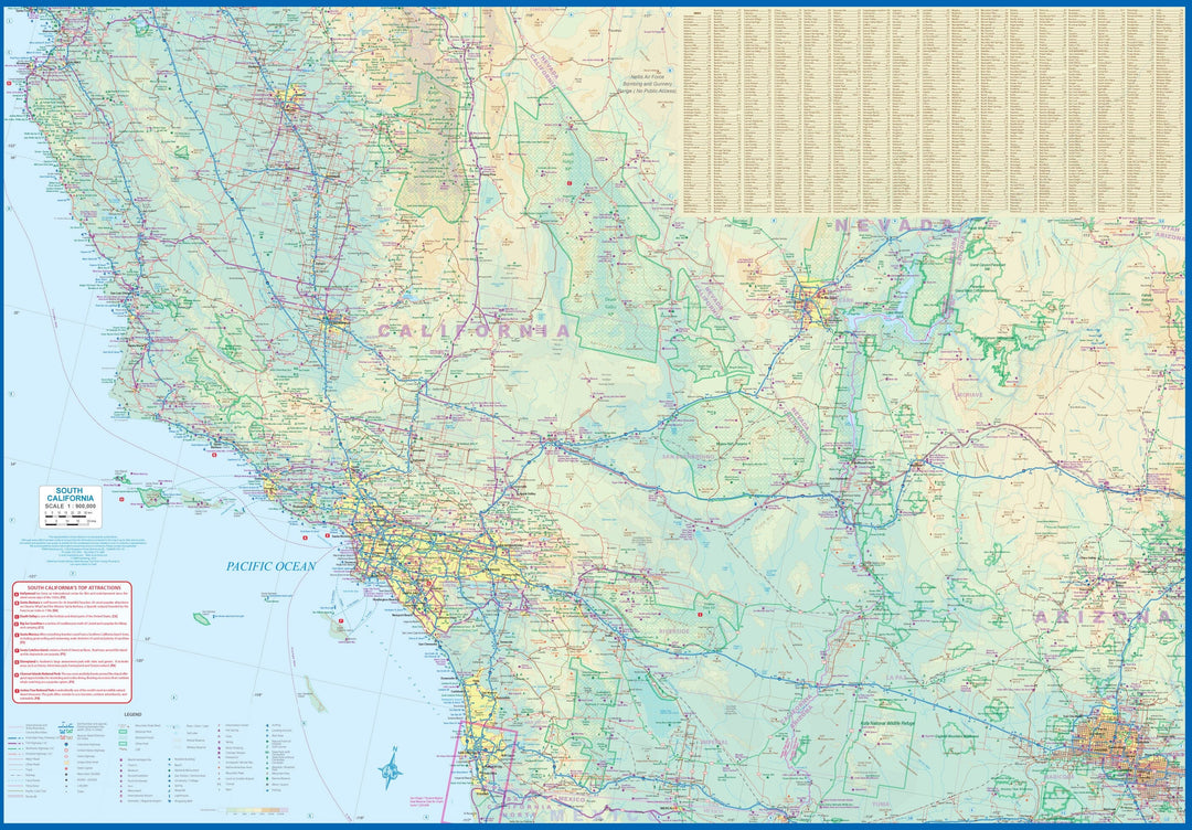 Carte de voyage - USA Sud-Ouest & Plan de San Diego | ITM carte pliée ITM 