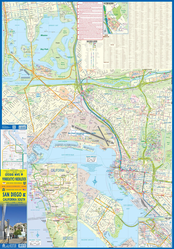 Carte de voyage - USA Sud-Ouest & Plan de San Diego | ITM carte pliée ITM 