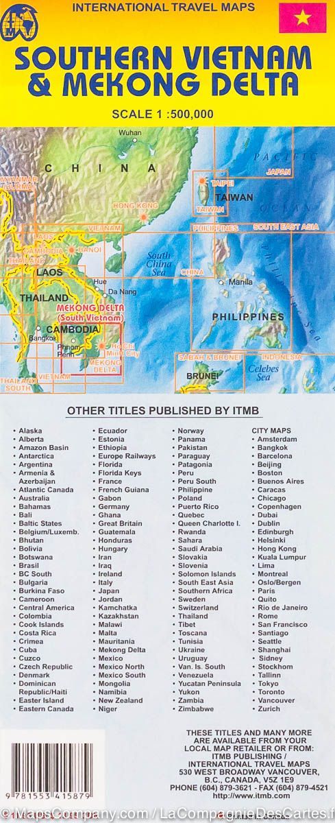 Carte de voyage - Vietnam Sud & Delta du Mekong | ITM carte pliée ITM 