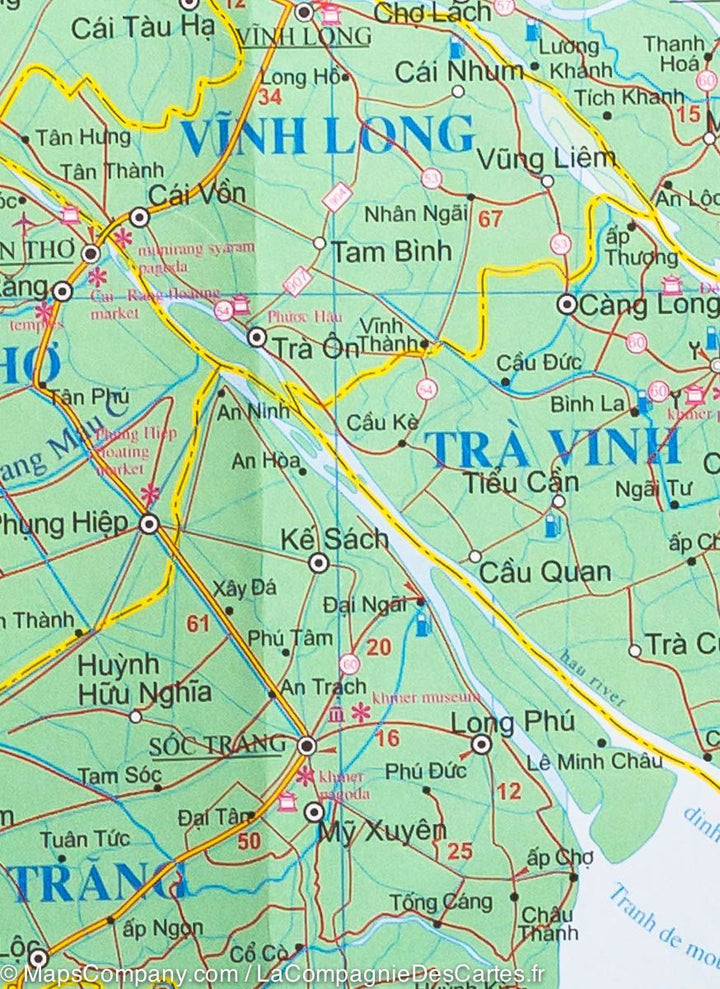 Carte de voyage - Vietnam Sud & Delta du Mekong | ITM carte pliée ITM 