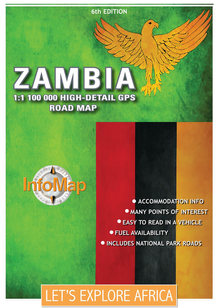 Carte de voyage - Zambia | Infomap carte pliée Infomap 