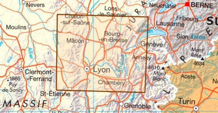 Carte départementale - Ain & Rhône | IGN carte pliée IGN 