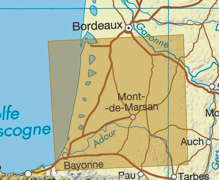 Carte départementale D 40 - Landes | IGN carte pliée IGN 