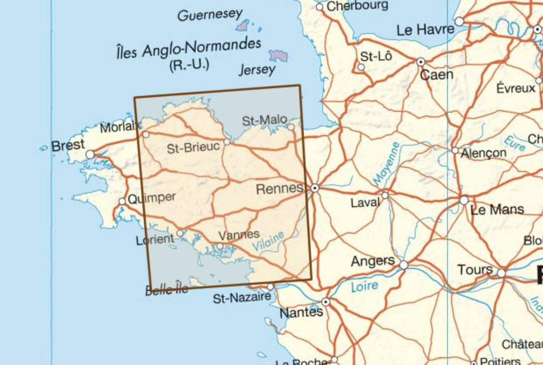 Carte départementale D22-56 - Côtes-d'Armor & Morbihan | IGN carte pliée IGN 