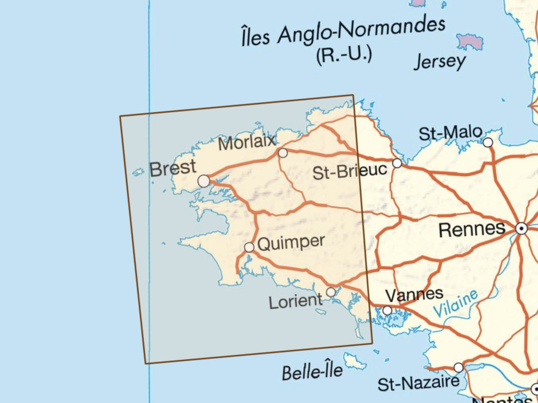 Carte départementale D29 - Finistère | IGN carte pliée IGN 