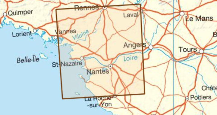 Carte départementale D44 - Loire-Atlantique - VERSION MURALE ET PLASTIFIEE | IGN carte murale grand tube IGN 