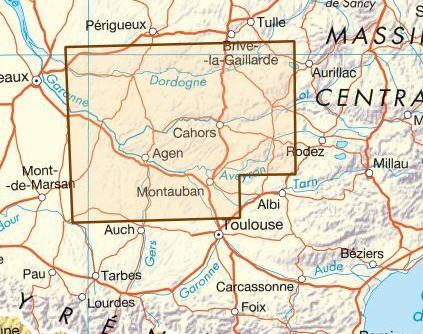Carte départementale D46-47 - Lot & Lot-et-Garonne | IGN carte pliée IGN 