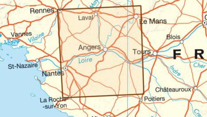 Carte départementale - Maine-et-Loire | IGN carte pliée IGN 