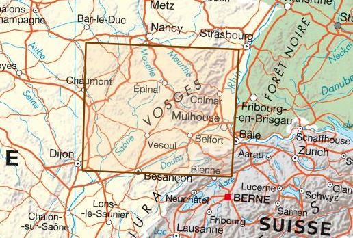 Carte départementale D70-88-90 - Haute-Saône, Vosges & Territoire de Belfort | IGN carte pliée IGN 