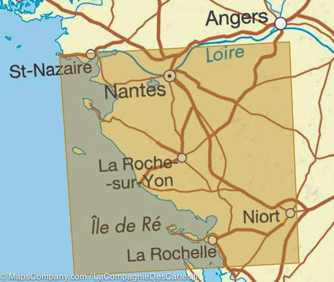 Carte départementale D85 - Vendée - VERSION MURALE ET PLASTIFIEE | IGN carte murale grand tube IGN 