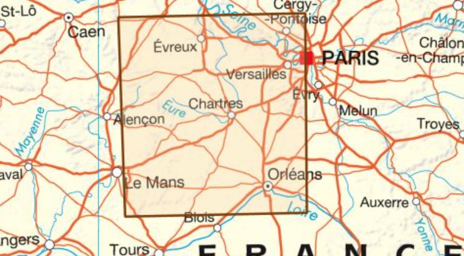 Carte départementale - Eure-et-Loir | IGN carte pliée IGN 