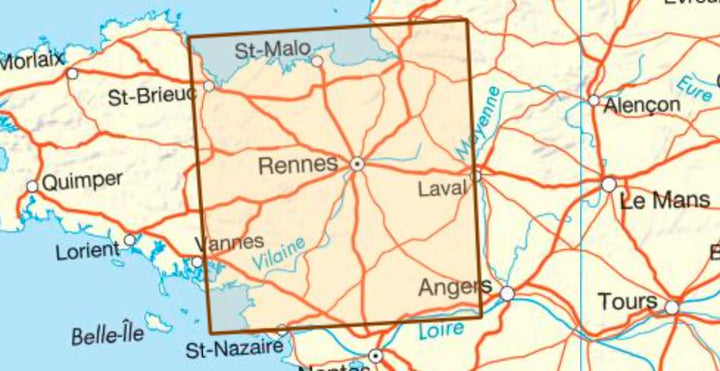 Carte départementale - Ille-et-Vilaine | IGN carte pliée IGN 
