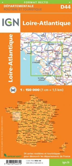 Carte départementale - Loire-Atlantique | IGN carte pliée IGN 
