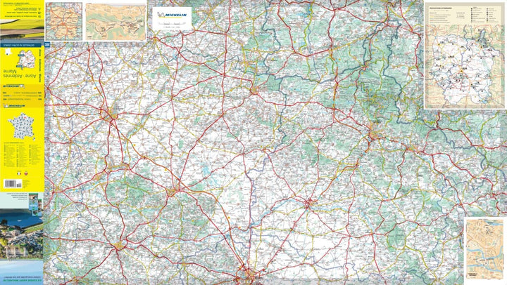 Carte départementale n° 306 - Aisne, Ardennes, Marne | Michelin carte pliée Michelin 