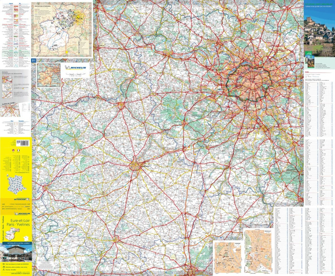 Carte départementale n° 311 - Eure-et-Loir, Paris & Yvelines | Michelin carte pliée Michelin 