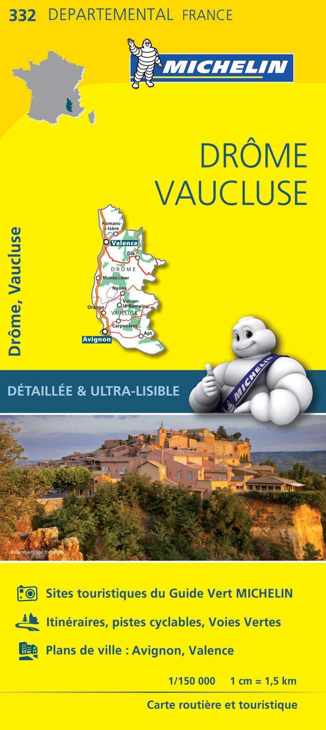 Carte départementale n° 332 - Drôme & Vaucluse | Michelin carte pliée Michelin 