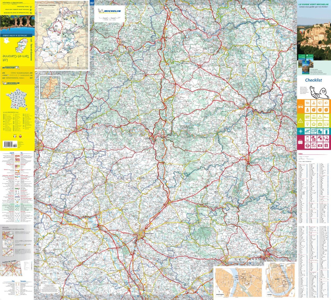 Carte départementale n° 337 - Lot & Tarn-et-Garonne | Michelin carte pliée Michelin 