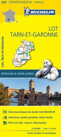 Carte départementale n° 337 - Lot & Tarn-et-Garonne | Michelin carte pliée Michelin 