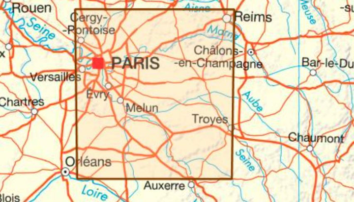 Carte départementale - Seine-et-Marne | IGN carte pliée IGN 