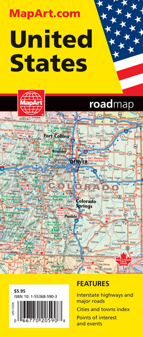 United States Map | MapArt carte pliée 