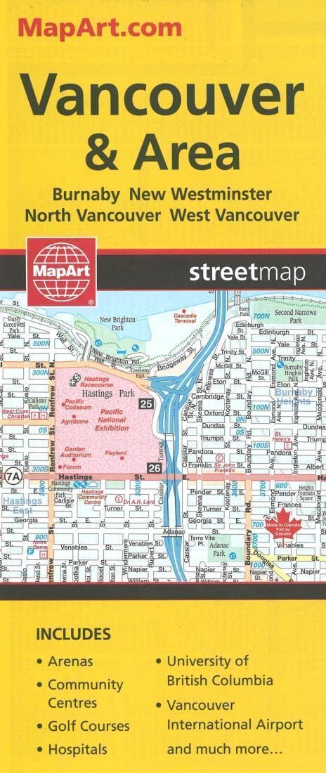 Vancouver & Area Street Map | Canadian Cartographics Corporation City Plan 