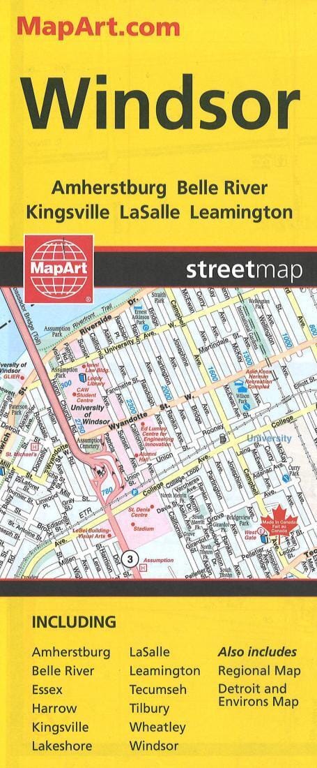 Carte des rues de Windsor Ontario | Canadian Cartographics Corporation carte pliée Canadian Cartographics Corporation 