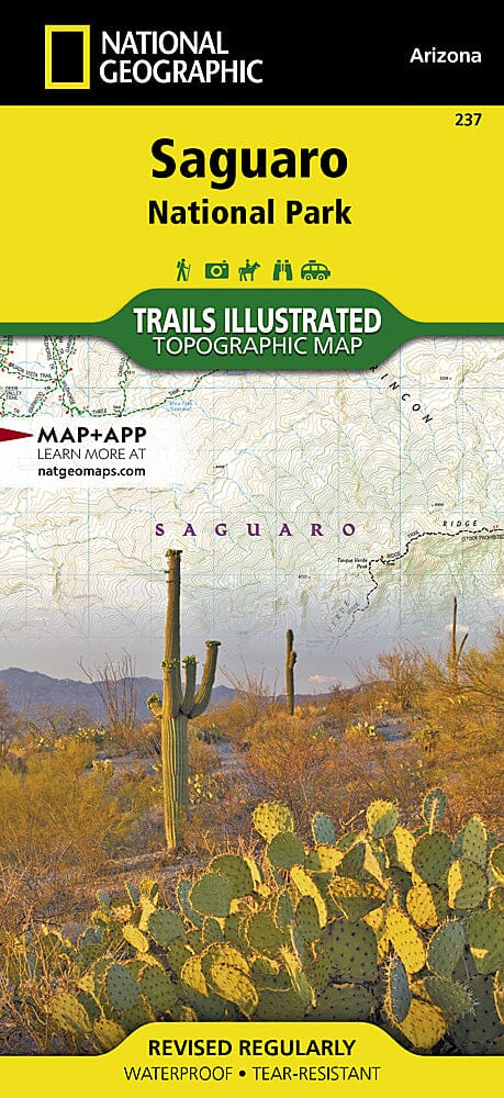 Carte des sentiers du parc national de Saguaro (Arizona), # 237 | National Geographic carte pliée National Geographic 