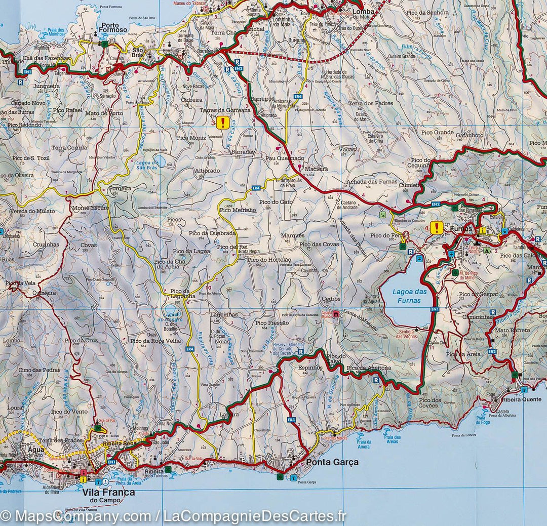 Carte détaillée des Açores | Freytag &amp; Berndt - La Compagnie des Cartes