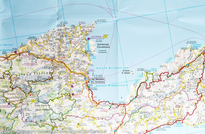 Carte détaillée de la Crète (Grèce) | Freytag &amp; Berndt - La Compagnie des Cartes