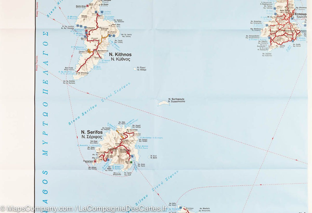 Carte détaillée des Cyclades | IGN - La Compagnie des Cartes