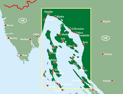 Carte détaillée - Ile de Cres (Croatie) | Freytag & Berndt carte pliée Freytag & Berndt 