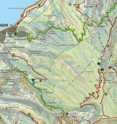 Carte détaillée de l'île de la Réunion | Freytag & Berndt - La Compagnie des Cartes