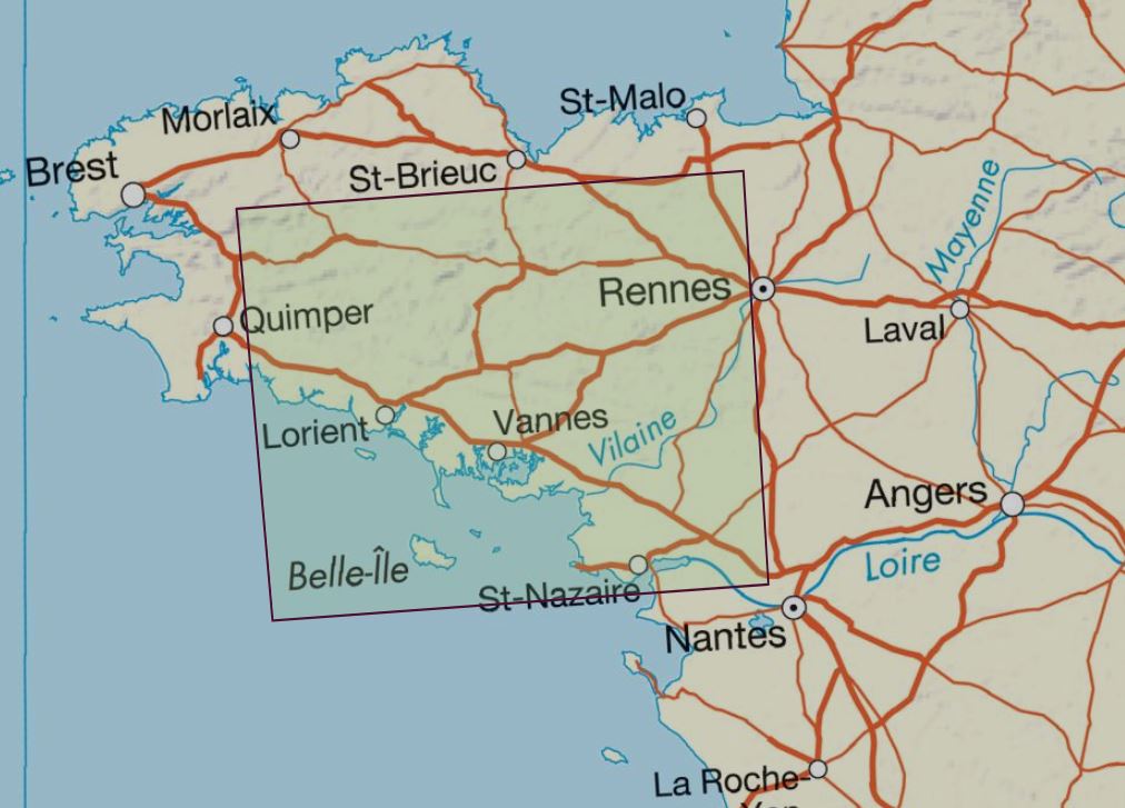 Carte détaillée - Loire-Atlantique à vélo | IGN carte pliée IGN 