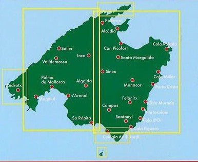 Carte détaillée de Majorque (îles Baléares) | Freytag &amp; Berndt - La Compagnie des Cartes