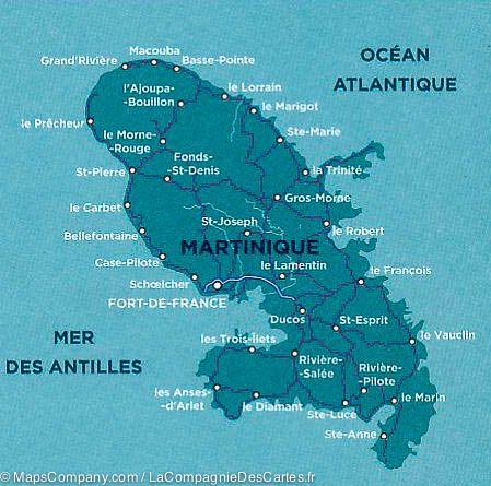 Carte détaillée - Martinique | IGN carte pliée IGN 