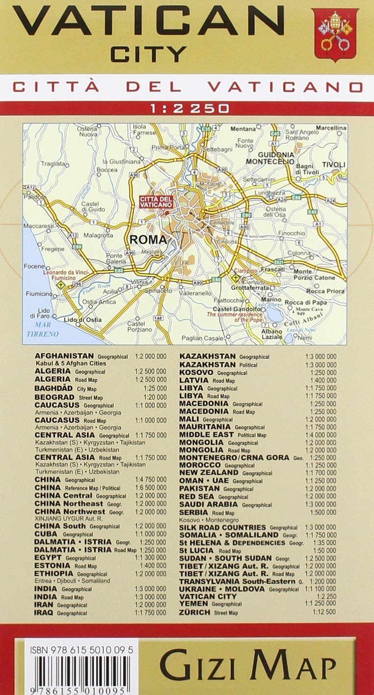 Carte détaillée - Vatican et environs | Gizi Map carte pliée Gizi Map 