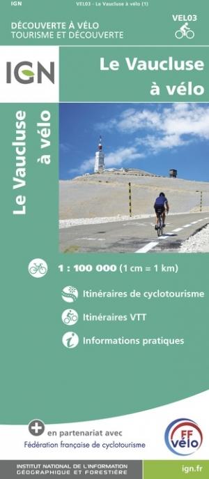 Carte détaillée - Vaucluse à vélo | IGN carte pliée IGN 