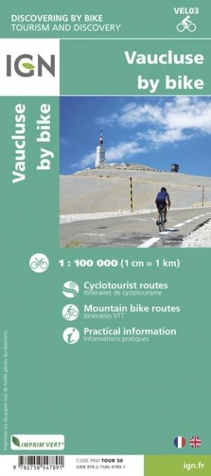 Carte détaillée - Vaucluse à vélo | IGN carte pliée IGN 