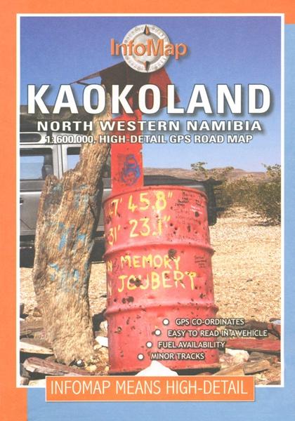 Carte du Kaokoland - Namibie nord-ouest | Infomap carte pliée Infomap 