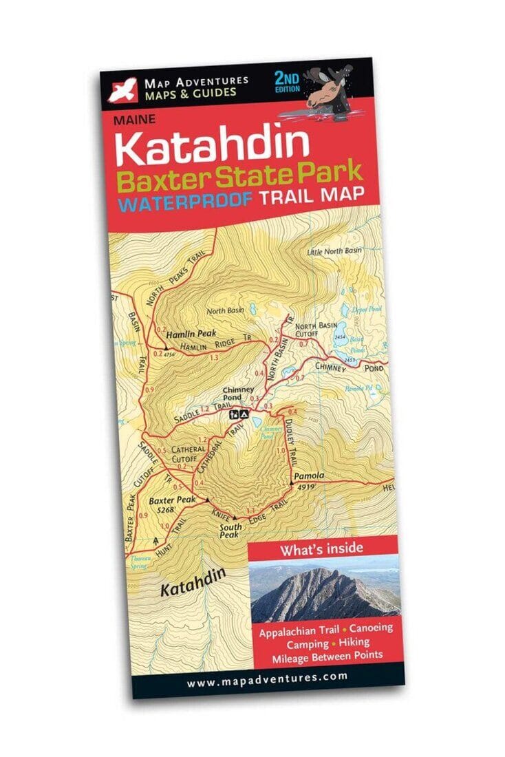 Katahdin- Baxter State Park Map | Map Adventures carte pliée 