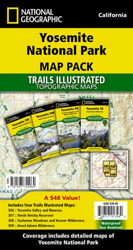 Yosemite National Park Map & Day Hikes [Map Pack Bundle] | National Geographic carte pliée 