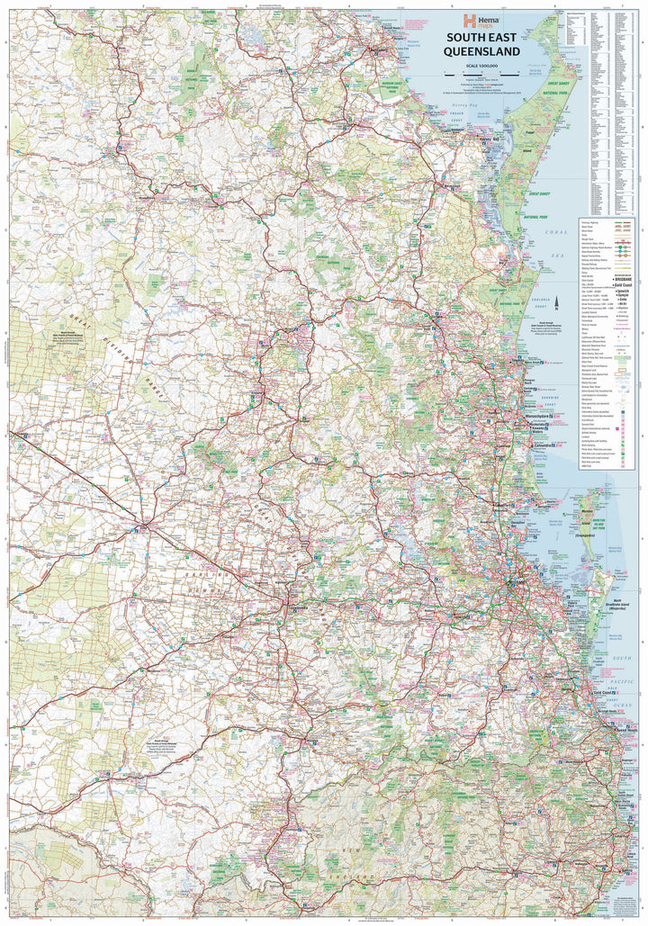 Carte du Queensland Sud-Est (Australie) | Hema Maps carte pliée Hema Maps 