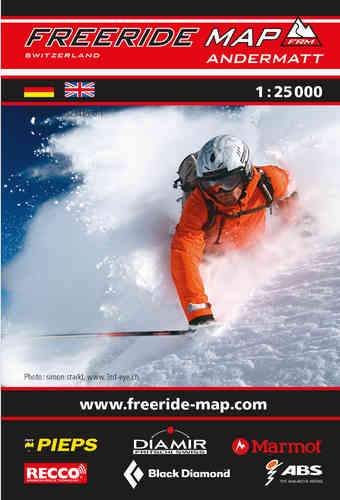 Carte Freeride - Andermatt | Freeride Map carte pliée Freeride Map 