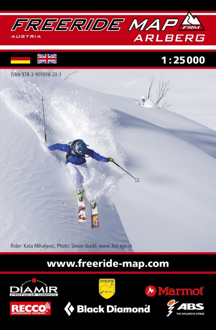 Carte Freeride - Arlberg | Freeride Map carte pliée Freeride Map 
