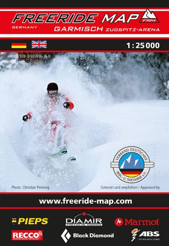 Carte Freeride - Garmisch, Zugspitz-Arena | Freeride Map carte pliée Freeride Map 